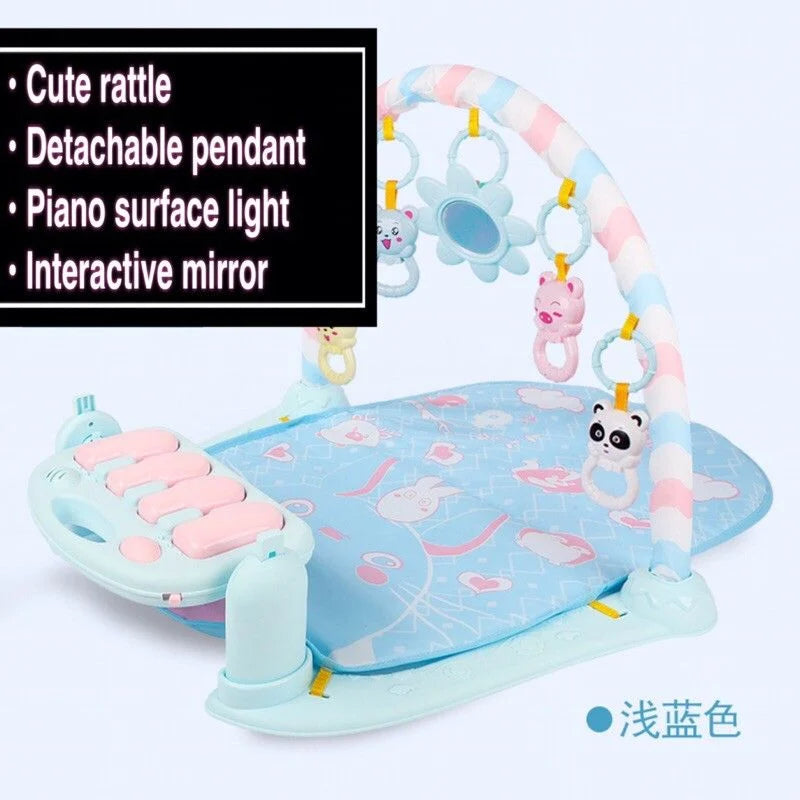 Double Layered Baby Crawling Fitness Play Mat With Light And Music