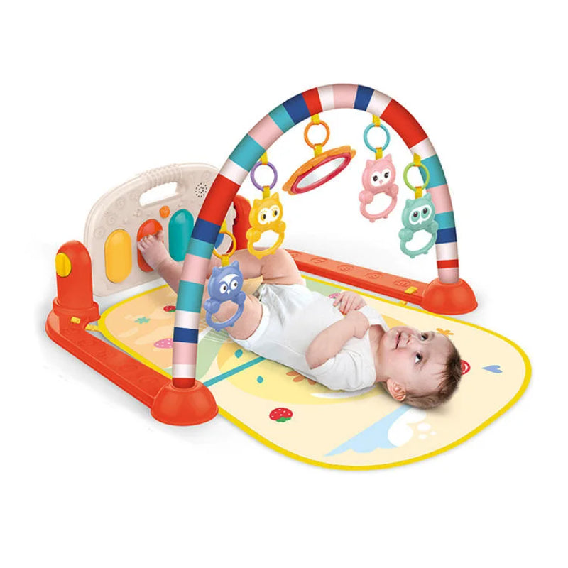 Double Layered Baby Crawling Fitness Play Mat With Light And Music