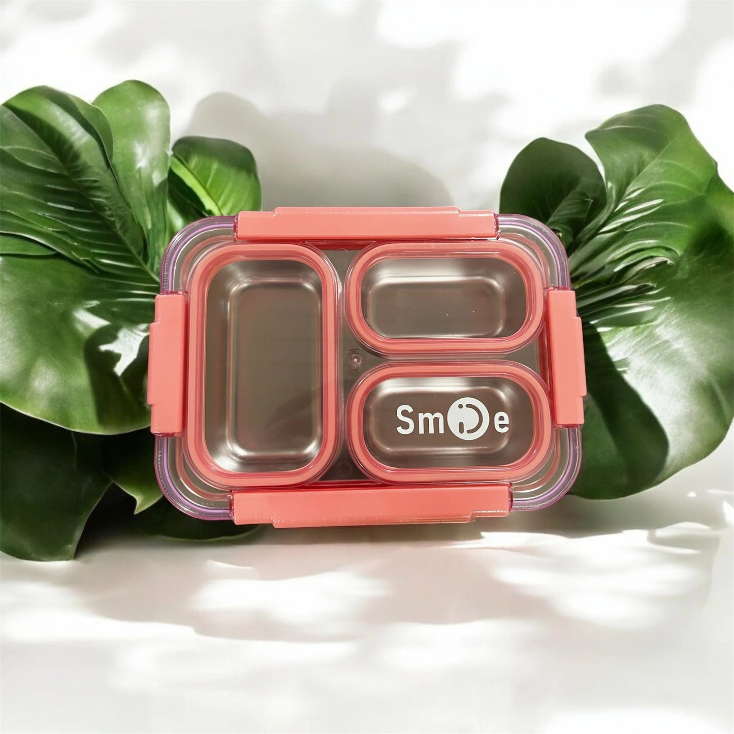 Three Section Smile Lunch Box Ultimate Leak-Proof, Eco-Friendly, and Insulated Solution for Kids and Adults