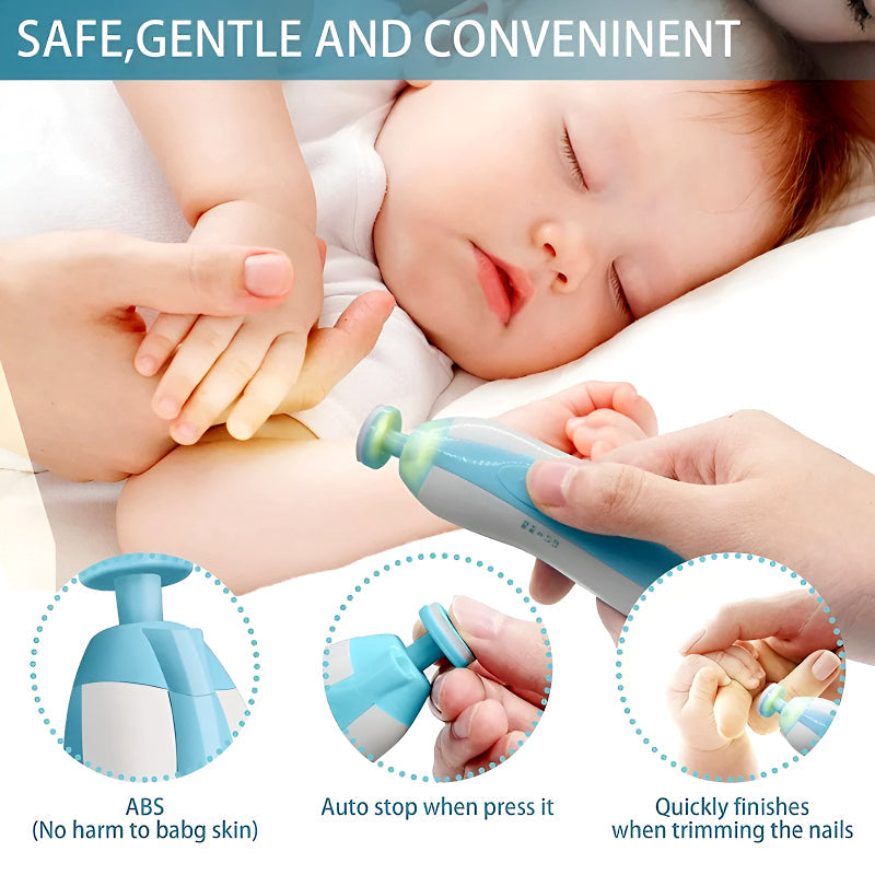 6-in-1 Safe and Efficient Multi-Functional Ergonomic Mini Electric Baby Nail Trimmer